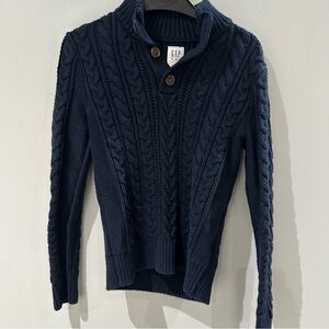 GAP Lids cable knit navy sweater